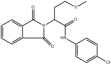 N-(4-chlorophenyl)-2-(1,3-dioxo-1,3-dihydro-2H-isoindol-2-yl)-4-(methylsulfanyl)butanamide Struktur