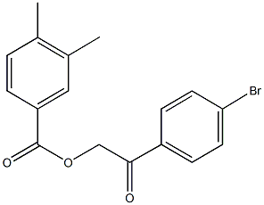 2-(4-bromophenyl)-2-oxoethyl 3,4-dimethylbenzoate Struktur