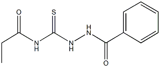 N-[(2-benzoylhydrazino)carbothioyl]propanamide Struktur