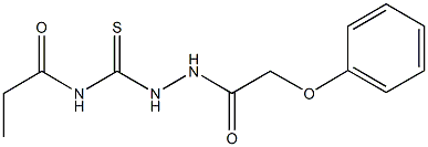 N-{[2-(phenoxyacetyl)hydrazino]carbothioyl}propanamide Struktur