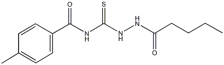 4-methyl-N-[(2-pentanoylhydrazino)carbothioyl]benzamide Struktur