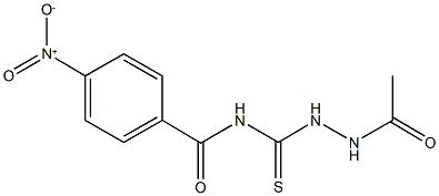 N-[(2-acetylhydrazino)carbothioyl]-4-nitrobenzamide Struktur