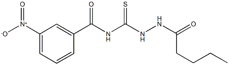 3-nitro-N-[(2-pentanoylhydrazino)carbothioyl]benzamide Struktur