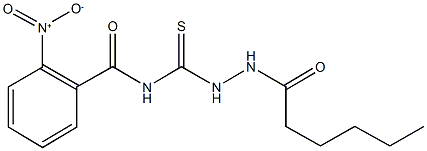 N-[(2-hexanoylhydrazino)carbothioyl]-2-nitrobenzamide Struktur