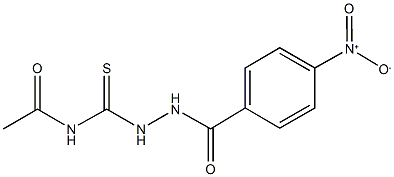 N-[(2-{4-nitrobenzoyl}hydrazino)carbothioyl]acetamide Struktur