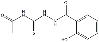 N-{[2-(2-hydroxybenzoyl)hydrazino]carbothioyl}acetamide Struktur