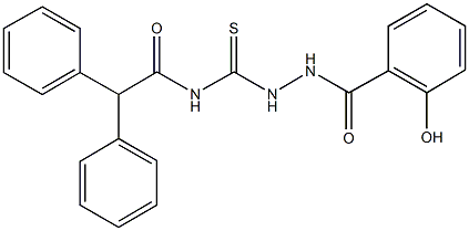 N-{[2-(2-hydroxybenzoyl)hydrazino]carbothioyl}-2,2-diphenylacetamide Struktur