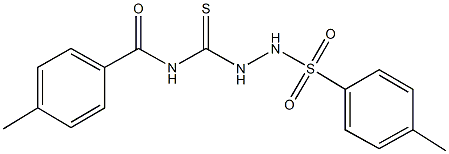 4-methyl-N-({2-[(4-methylphenyl)sulfonyl]hydrazino}carbothioyl)benzamide Struktur