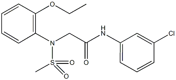 N-(3-chlorophenyl)-2-[2-ethoxy(methylsulfonyl)anilino]acetamide Struktur