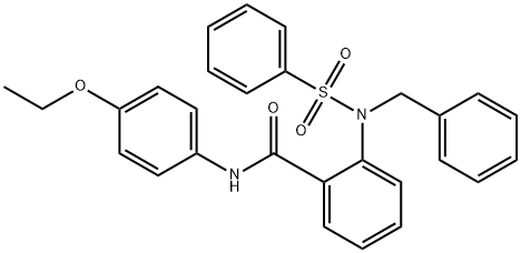 2-[benzyl(phenylsulfonyl)amino]-N-(4-ethoxyphenyl)benzamide Struktur