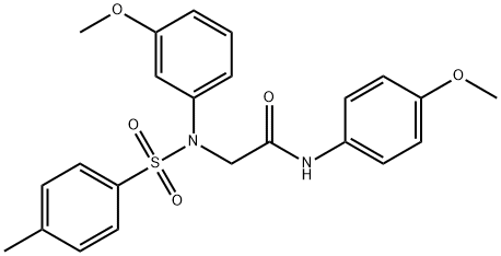 2-{3-methoxy[(4-methylphenyl)sulfonyl]anilino}-N-(4-methoxyphenyl)acetamide Struktur