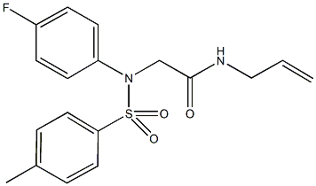 N-allyl-2-{4-fluoro[(4-methylphenyl)sulfonyl]anilino}acetamide Struktur