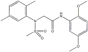 N-(2,5-dimethoxyphenyl)-2-[2,5-dimethyl(methylsulfonyl)anilino]acetamide Struktur