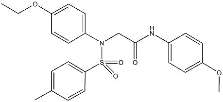 2-{4-ethoxy[(4-methylphenyl)sulfonyl]anilino}-N-(4-methoxyphenyl)acetamide Struktur