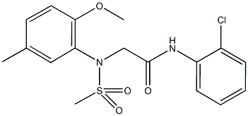 N-(2-chlorophenyl)-2-[2-methoxy-5-methyl(methylsulfonyl)anilino]acetamide Struktur