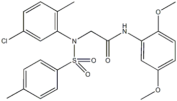 2-{5-chloro-2-methyl[(4-methylphenyl)sulfonyl]anilino}-N-(2,5-dimethoxyphenyl)acetamide Struktur