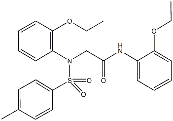 2-{2-ethoxy[(4-methylphenyl)sulfonyl]anilino}-N-(2-ethoxyphenyl)acetamide Struktur