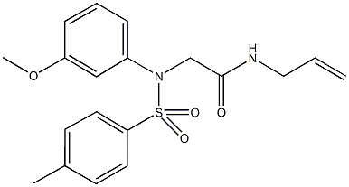 N-allyl-2-{3-methoxy[(4-methylphenyl)sulfonyl]anilino}acetamide Struktur