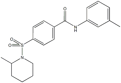 N-(3-methylphenyl)-4-[(2-methylpiperidin-1-yl)sulfonyl]benzamide Struktur