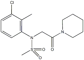 N-(3-chloro-2-methylphenyl)-N-(2-oxo-2-piperidin-1-ylethyl)methanesulfonamide Struktur