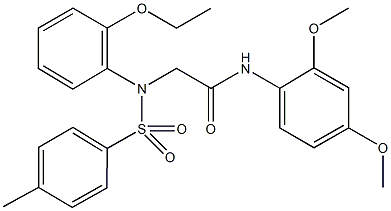 N-(2,4-dimethoxyphenyl)-2-{2-ethoxy[(4-methylphenyl)sulfonyl]anilino}acetamide Struktur