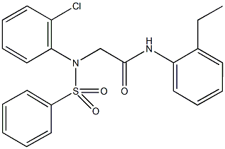 2-[2-chloro(phenylsulfonyl)anilino]-N-(2-ethylphenyl)acetamide Struktur