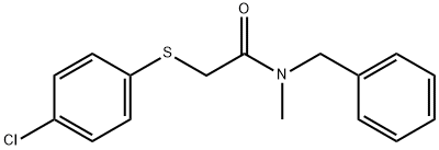 N-benzyl-2-[(4-chlorophenyl)sulfanyl]-N-methylacetamide Struktur