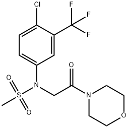 N-[4-chloro-3-(trifluoromethyl)phenyl]-N-(2-morpholin-4-yl-2-oxoethyl)methanesulfonamide Struktur