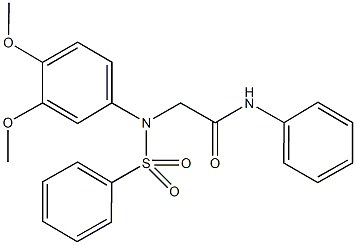 2-[3,4-dimethoxy(phenylsulfonyl)anilino]-N-phenylacetamide Struktur