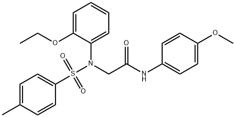 2-{2-ethoxy[(4-methylphenyl)sulfonyl]anilino}-N-(4-methoxyphenyl)acetamide Struktur