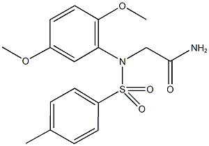 2-{2,5-dimethoxy[(4-methylphenyl)sulfonyl]anilino}acetamide Struktur