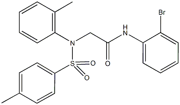 N-(2-bromophenyl)-2-{2-methyl[(4-methylphenyl)sulfonyl]anilino}acetamide Struktur