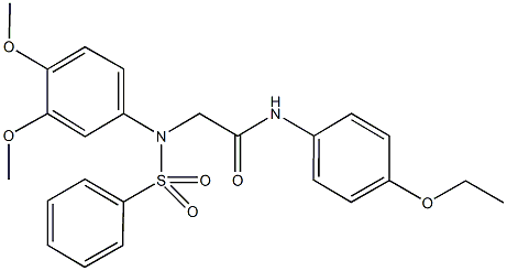 2-[3,4-dimethoxy(phenylsulfonyl)anilino]-N-(4-ethoxyphenyl)acetamide Struktur