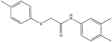 N-(3,4-dimethylphenyl)-2-[(4-methylphenyl)sulfanyl]acetamide Struktur