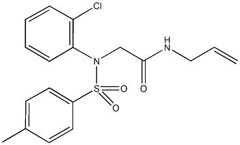 N-allyl-2-{2-chloro[(4-methylphenyl)sulfonyl]anilino}acetamide Struktur