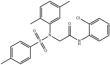 N-(2-chlorophenyl)-2-{2,5-dimethyl[(4-methylphenyl)sulfonyl]anilino}acetamide Struktur