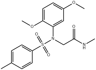 2-{2,5-dimethoxy[(4-methylphenyl)sulfonyl]anilino}-N-methylacetamide Struktur