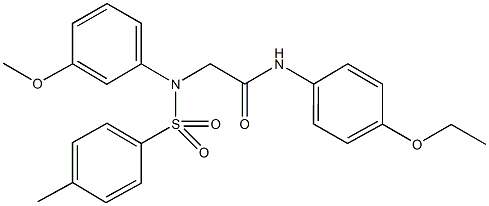 N-(4-ethoxyphenyl)-2-{3-methoxy[(4-methylphenyl)sulfonyl]anilino}acetamide Struktur