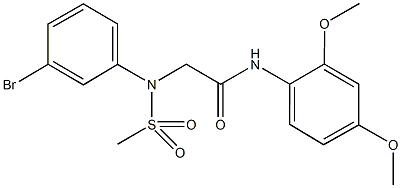 2-[3-bromo(methylsulfonyl)anilino]-N-(2,4-dimethoxyphenyl)acetamide Struktur