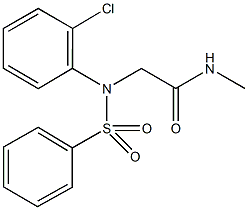 2-[2-chloro(phenylsulfonyl)anilino]-N-methylacetamide Struktur