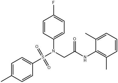 N-(2,6-dimethylphenyl)-2-{4-fluoro[(4-methylphenyl)sulfonyl]anilino}acetamide Struktur