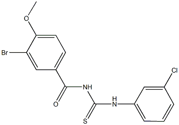 N-(3-bromo-4-methoxybenzoyl)-N'-(3-chlorophenyl)thiourea Struktur