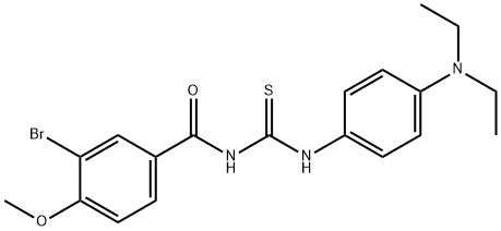 N-(3-bromo-4-methoxybenzoyl)-N'-[4-(diethylamino)phenyl]thiourea Struktur