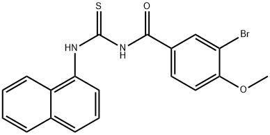 N-(3-bromo-4-methoxybenzoyl)-N'-(1-naphthyl)thiourea Struktur