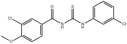 N-(3-chloro-4-methoxybenzoyl)-N'-(3-chlorophenyl)thiourea Struktur