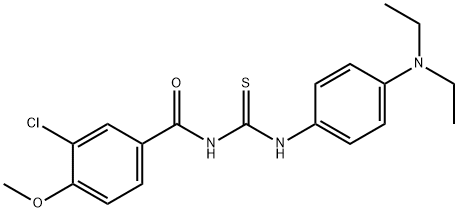 N-(3-chloro-4-methoxybenzoyl)-N'-[4-(diethylamino)phenyl]thiourea Struktur