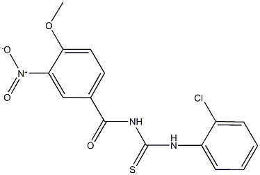 N-(2-chlorophenyl)-N'-{3-nitro-4-methoxybenzoyl}thiourea Struktur