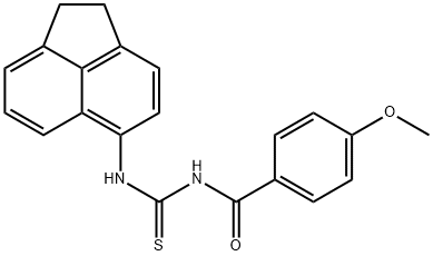 N-(1,2-dihydro-5-acenaphthylenyl)-N'-(4-methoxybenzoyl)thiourea Struktur