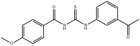 N-(3-acetylphenyl)-N'-(4-methoxybenzoyl)thiourea Struktur