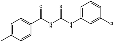 N-(3-chlorophenyl)-N'-(4-methylbenzoyl)thiourea Struktur